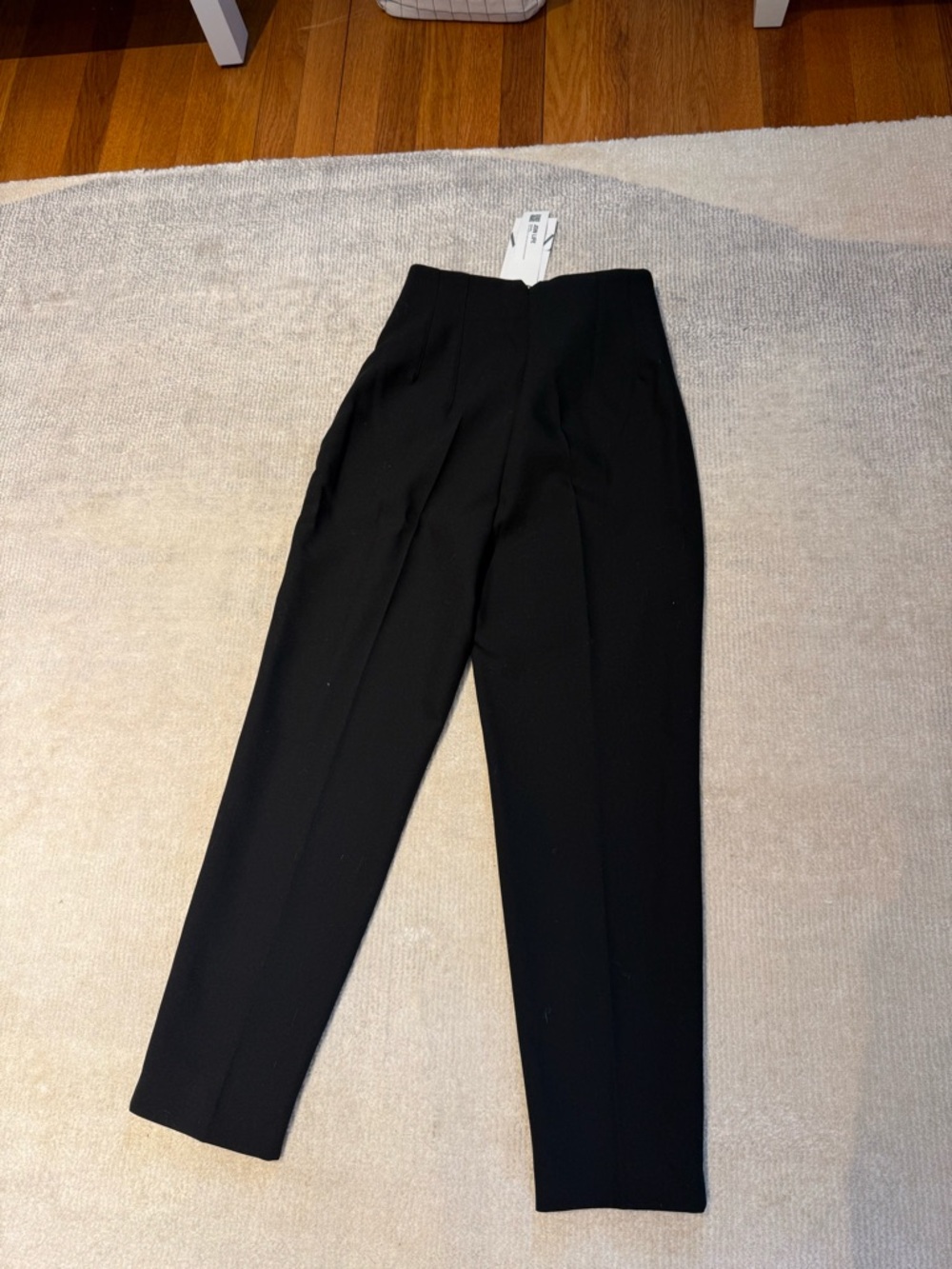 ZARA High-Waist Black Tapered Dress Pants